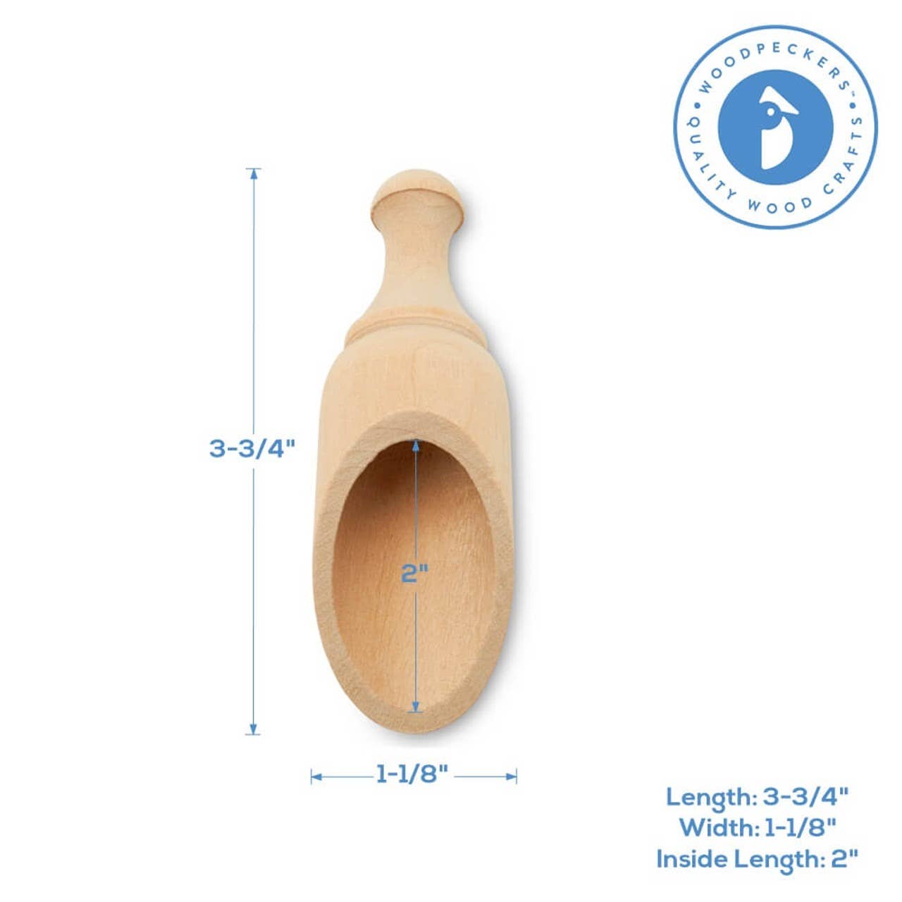 Wooden Scooper: 3-3/4"
