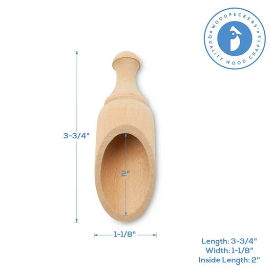 Wooden Scooper: 3-3/4"