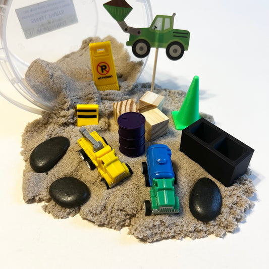 Construction Kinetic Sand Bucket